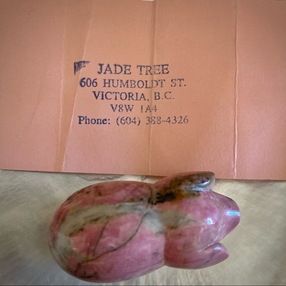 Rhodonite Crystal Stone Pig of Love 🐷💖 - Picture 5 of 10